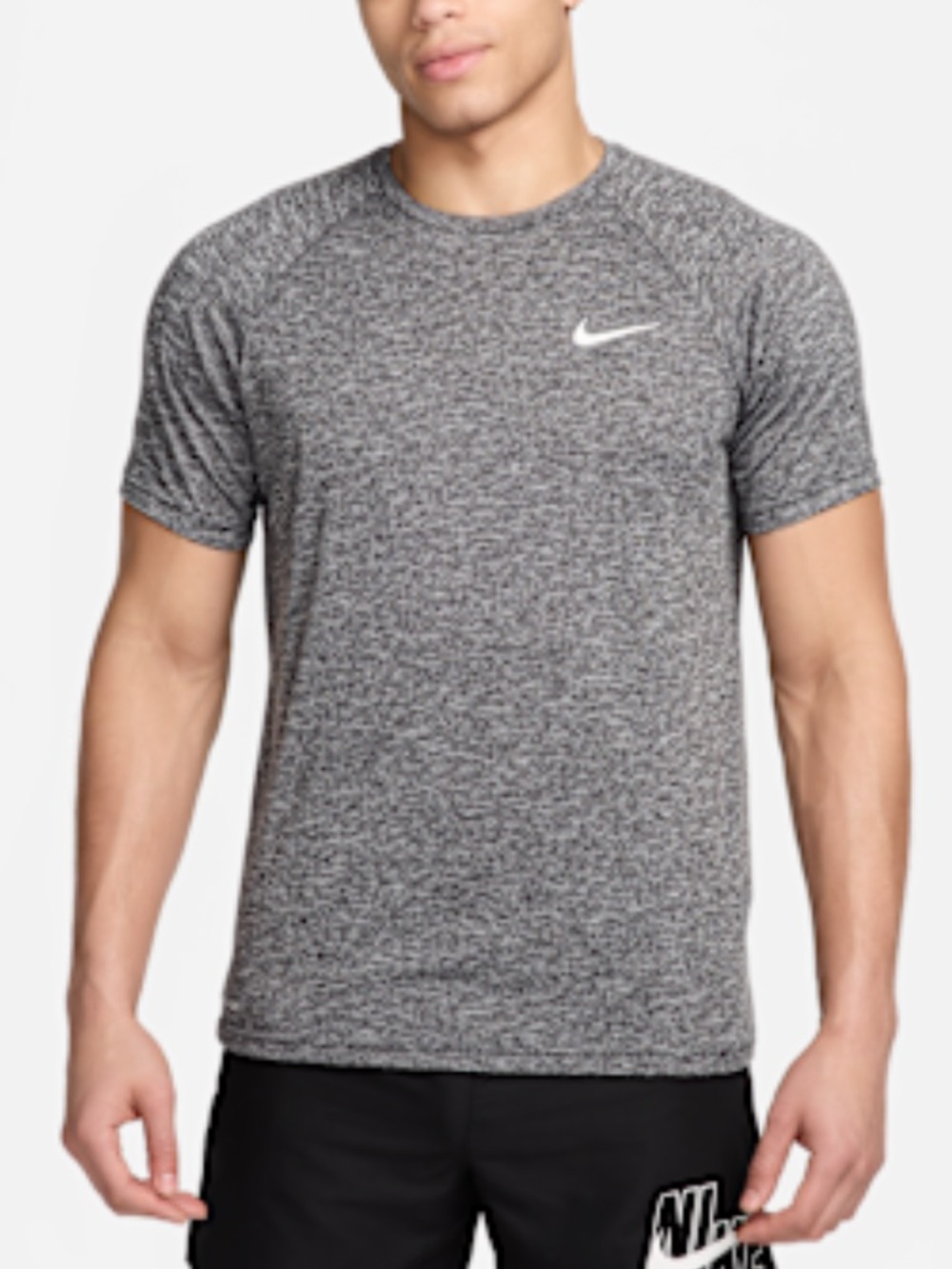 Nike Gray Heathered Short Sleeve Training Tee Size Medium